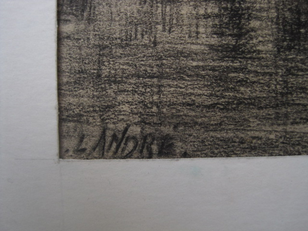 Originele gs.houtskooltekening "Amsterdam Kolkje" door Louis Landre 1875-1952   kopen? Bied vanaf 1!