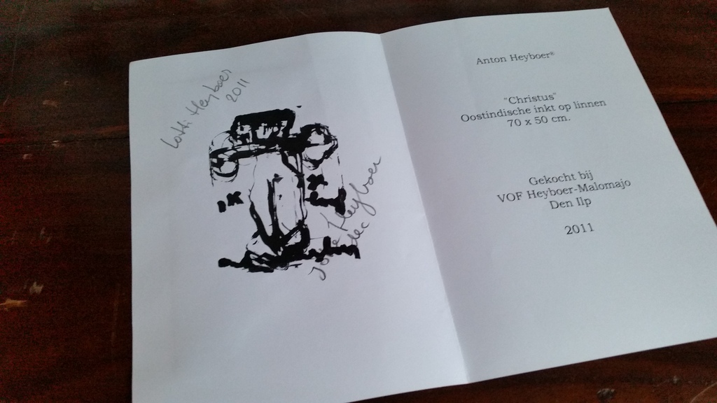 Anton Heyboer: Christus: Oostindische inkt op linnen. kopen? Bied vanaf 170!