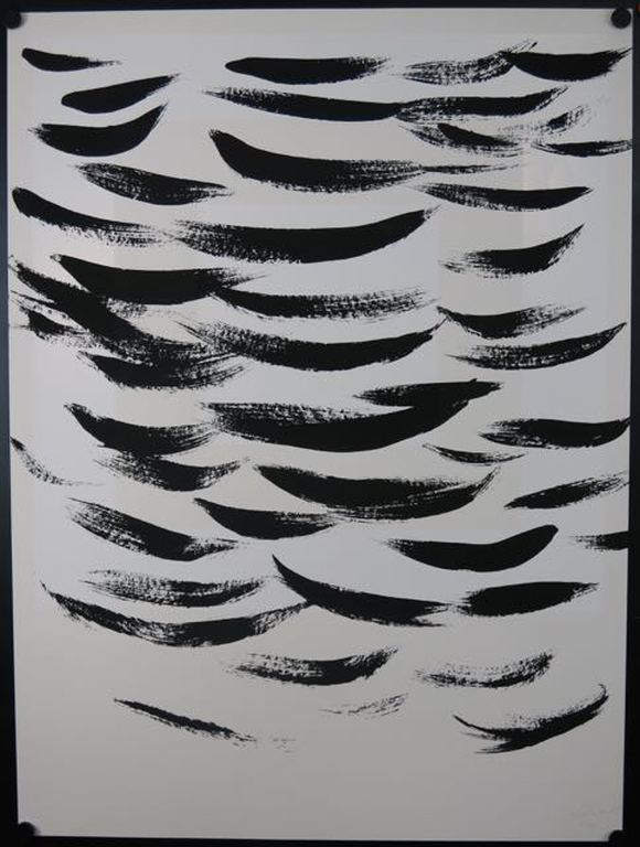 Yvonne Kracht: Zeefdruk, Zonder titel (zwart/wit) kopen? Bied vanaf 40!