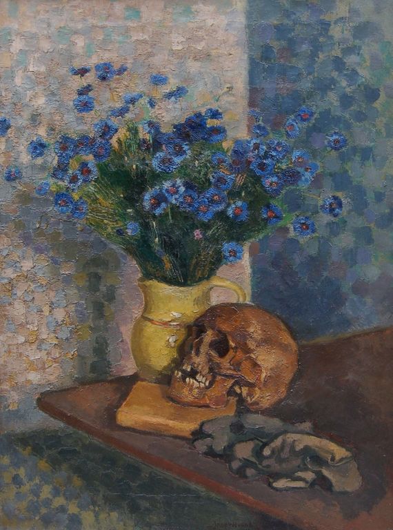 Jaap Weyand, stilleven met Vanitas "sterfelijkheid" kopen? Bied vanaf 700!