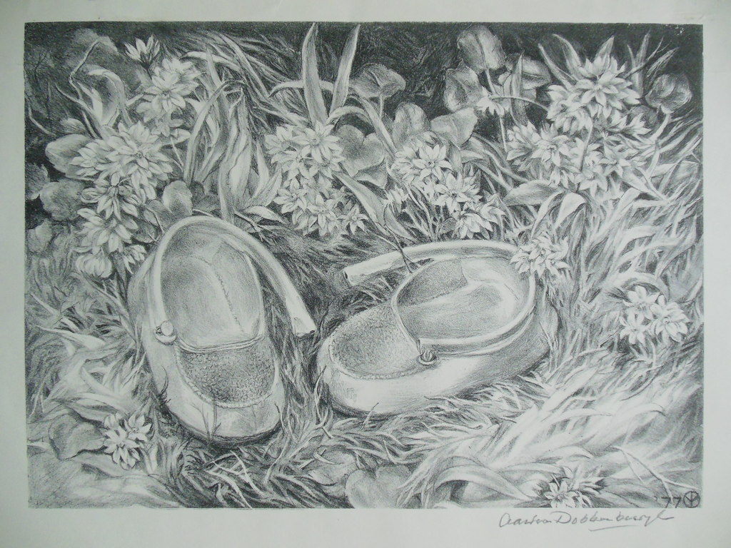 Aart van Dobbenburgh, Litho, Kinderschoentjes kopen? Bied vanaf 60!