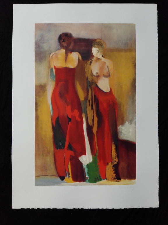 Hans van den Berg, zeefdruk op papier, Titel: Toulon kopen? Bied vanaf 40!