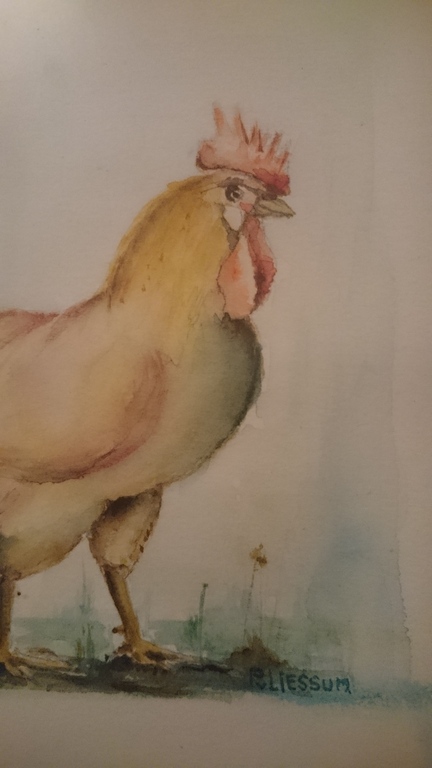 Aquarel 'haan' van P. van Liessum? kopen? Bied vanaf 1!