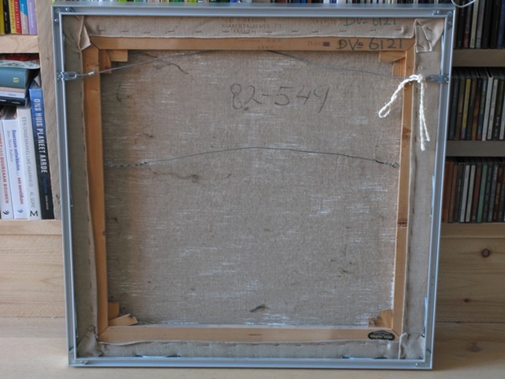 BERT BOERBOOM (ARNHEM) abstract werk in OLIEVERF op LINNEN (Mooi INGELIJST) kopen? Bied vanaf 100!