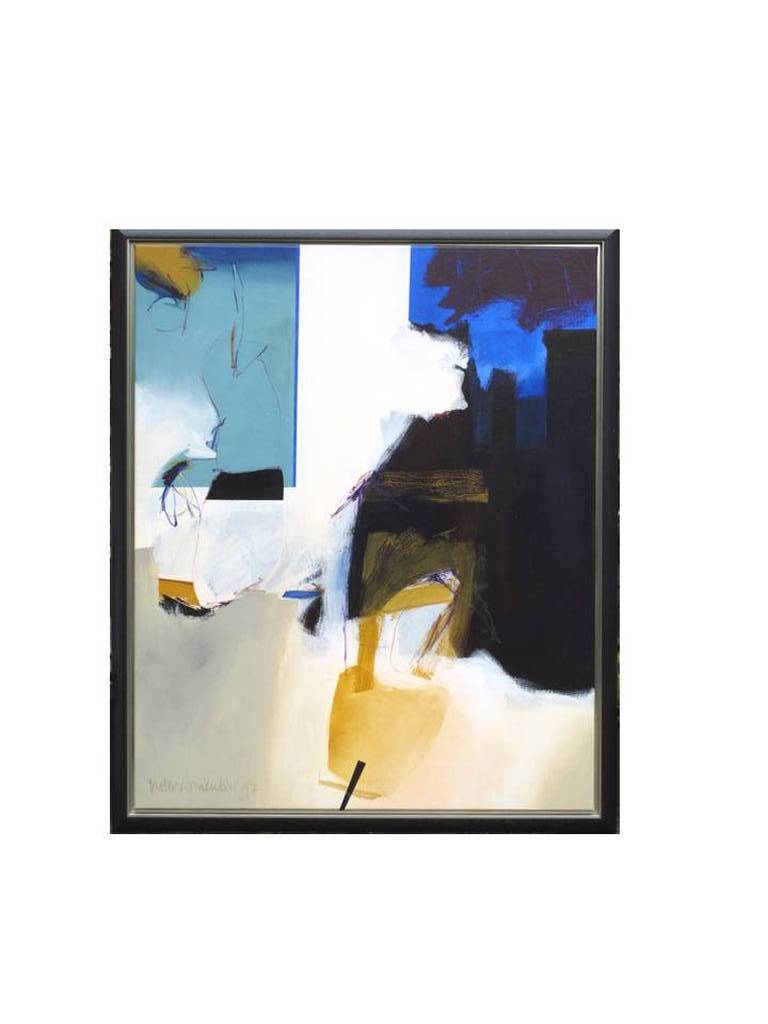 Looking through'97, acryl op linnen verkocht voor € 250!