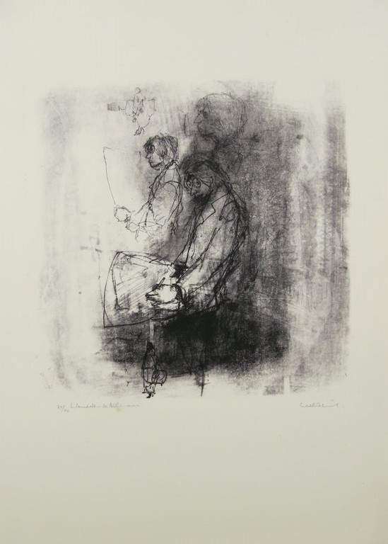 Dirkje Kuik: Litho, Wandelen te Alkmaar verkocht voor € 55!