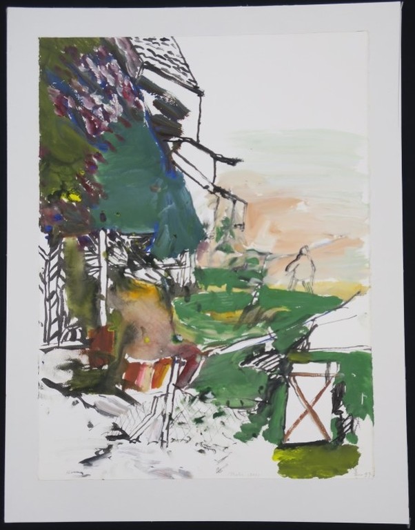 Theo Elfrink: Gouache op papier, Mehr (BRD) verkocht voor € 152!