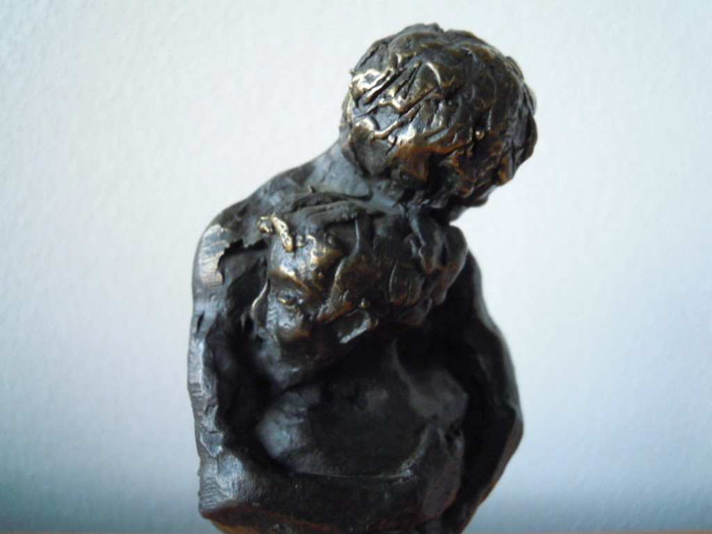 Prachtig bronzen beeld MAN EN VROUW 24 cm hoog -waarschijnlijk Astrid Veldhuyzen kopen? Bied vanaf 150!