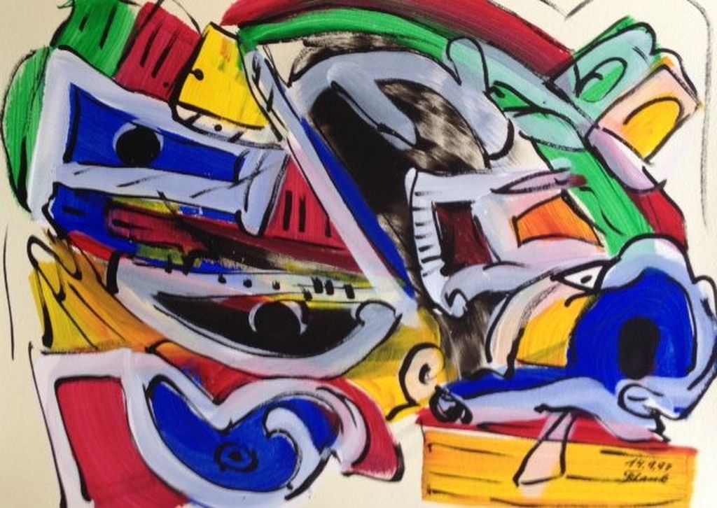 Franz J. Blank, acryl op zwaar papier, gesigneerd kopen? Bied vanaf 1!