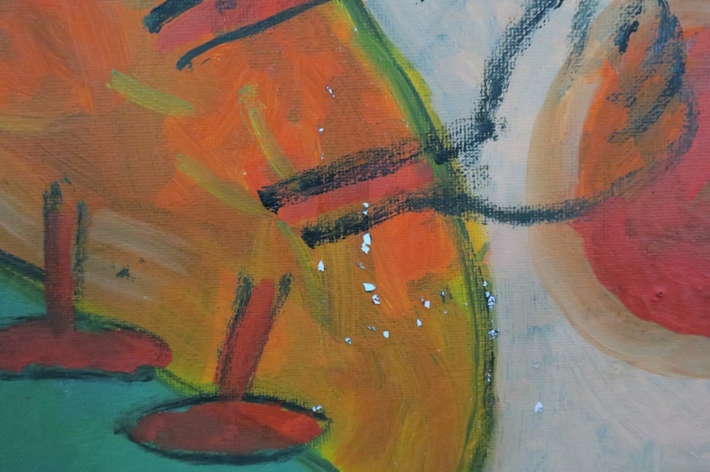 Meertje Kaal: Acryl op doek, Poesje poesje maauw - Ingelijst kopen? Bied vanaf 1!