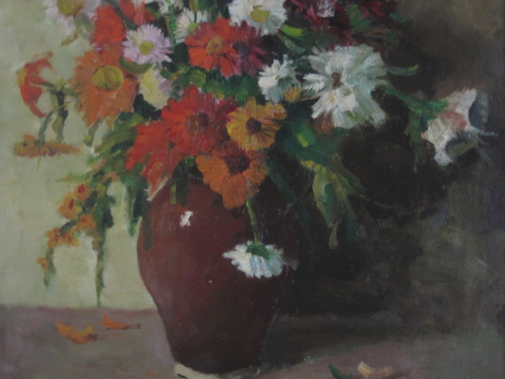 Imponerend en GROOT bloemenstilleven olieverf/doek Jan den Hengst 1904-1983 kopen? Bied vanaf 1!