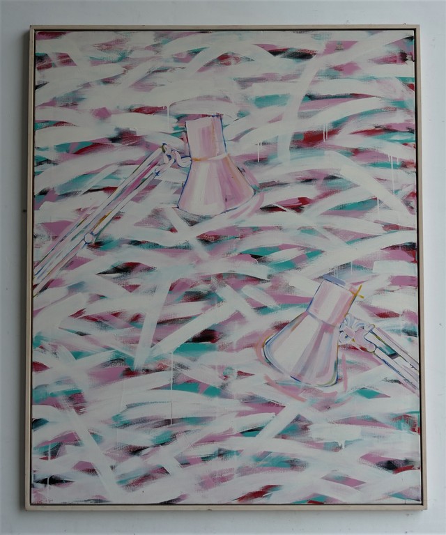 Hans Konings - Hans Konings, acryl op doek, zonder titel. verkocht voor € 75!