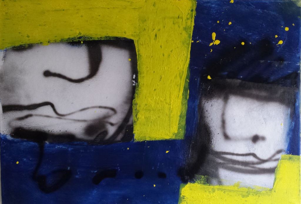 Schilderij Herman Brood getiteld 'You' and 'Me' kopen? Bied vanaf 2199!