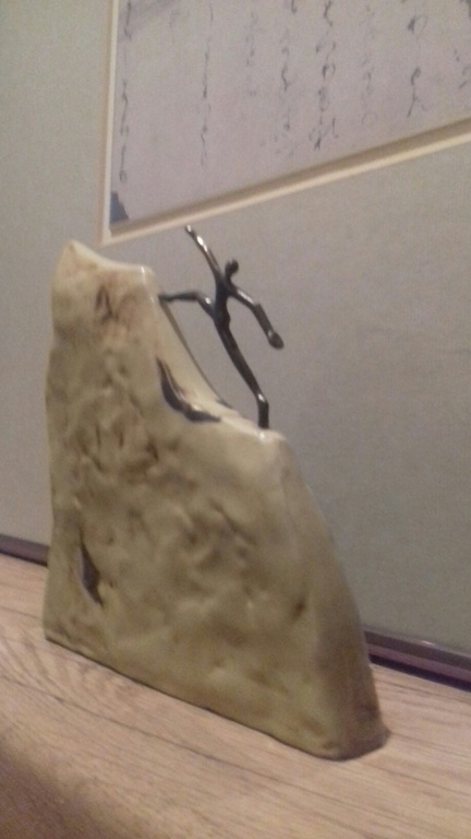 Zeldzame sculptuur in Brons/Keramiek       ** NAAR DE TOP ** kopen? Bied vanaf 39!