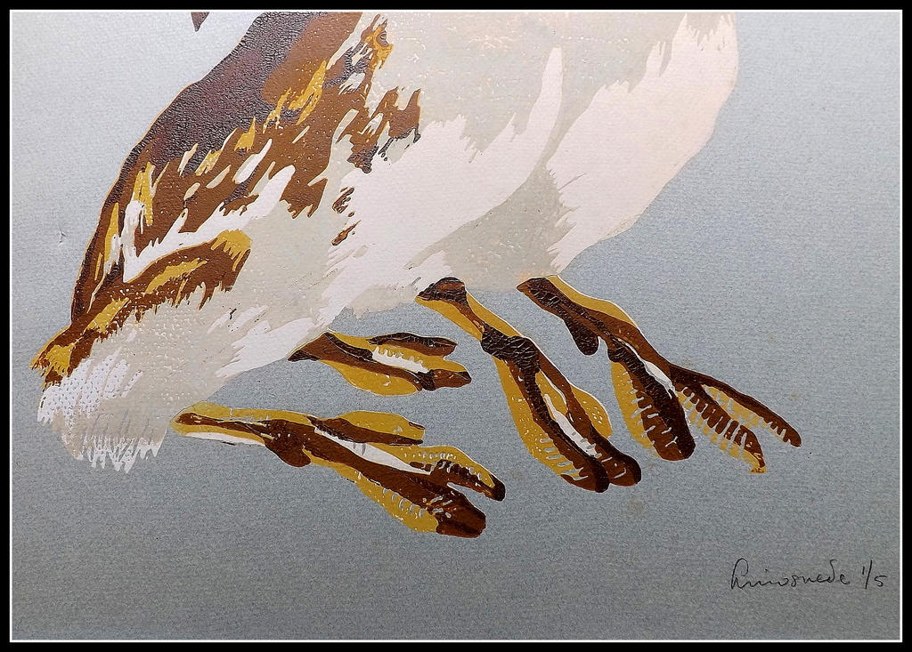 Andre Anne Tigchelaar - Linosnede -1976 kopen? Bied vanaf 1!