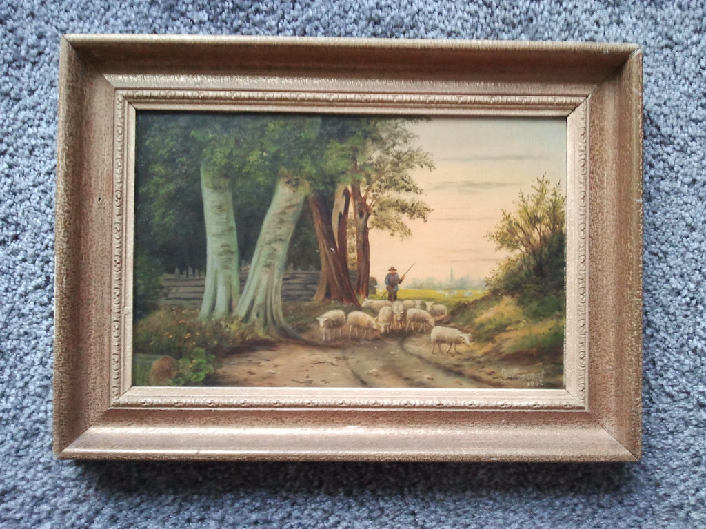 J. Everout 1942, olieverf op paneel, kopen? Bied vanaf 67!