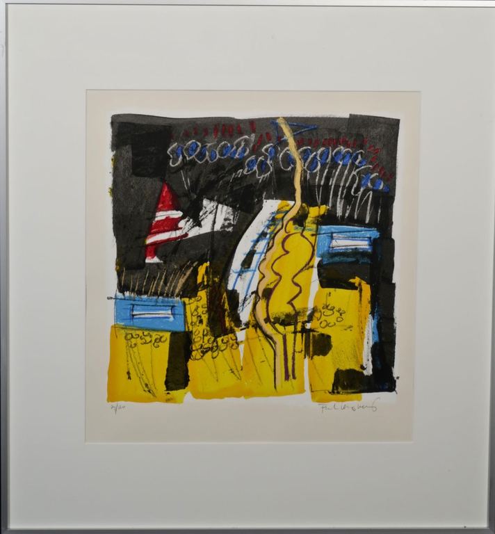 Frank Lengvenius: Zeefdruk, Zonder titel II - Ingelijst kopen? Bied vanaf 1!