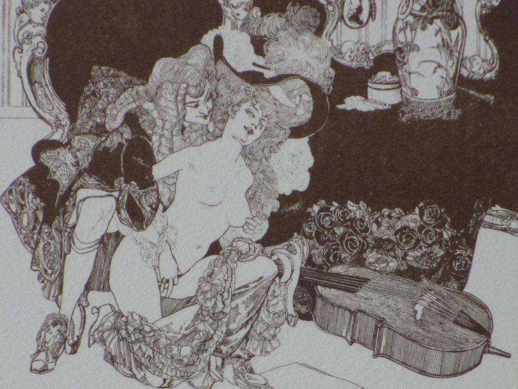 Franz von Bayros, De erotische muziekles, Litho kopen? Bied vanaf 20!