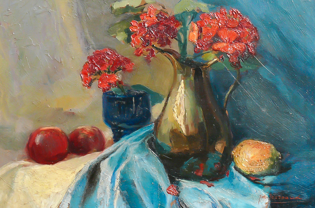 Johannes Josseaud: Olieverf, Stilleven verkocht voor € 175!