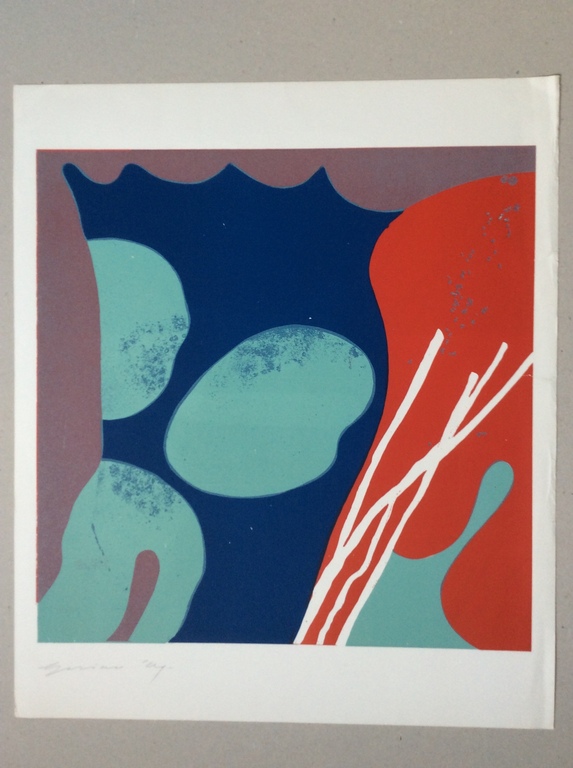 Kunstenaar onbekend - zeefdruk, gesigneerd kopen? Bied vanaf 19!