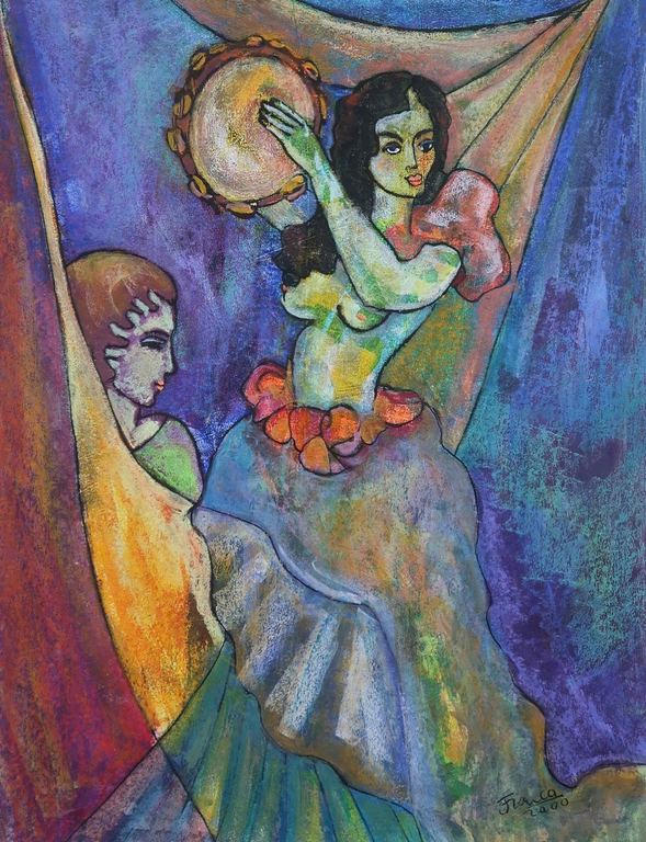 Franca Muller Jabusch: Gouache, Dans - Ingelijst kopen? Bied vanaf 40!