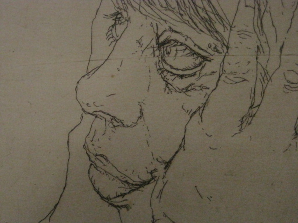 Herman Gordijn (1936-) eigen druk ets 1963 "vrouw" handgesigneerd verkocht voor € 130!