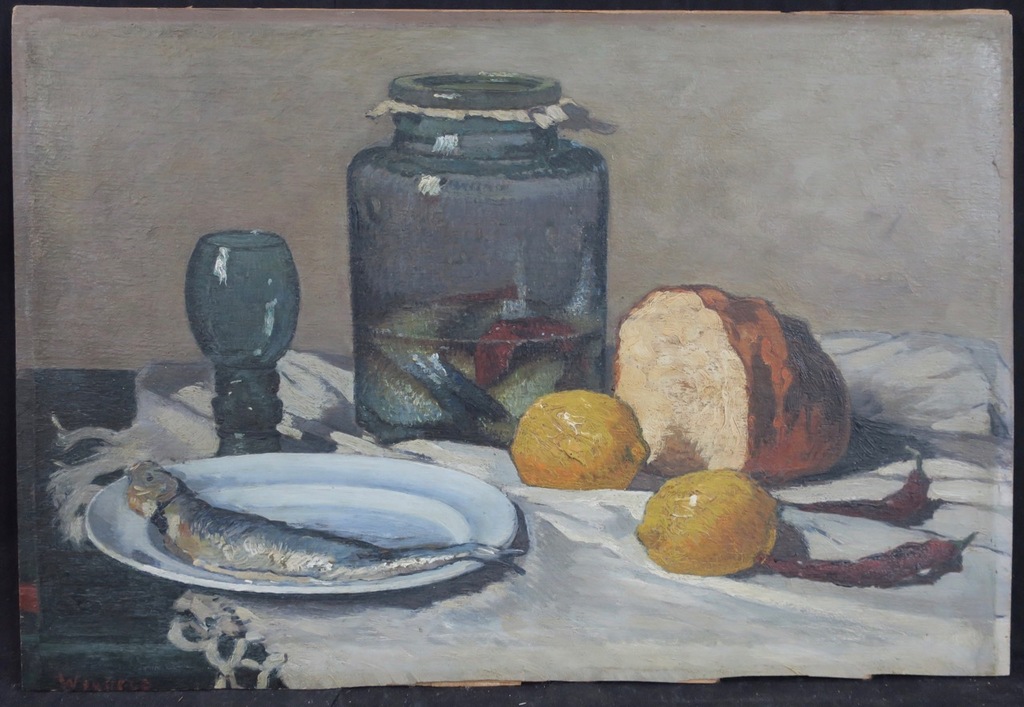 Karel Wiggers: Olieverf op board, Stilleven verkocht voor € 200!