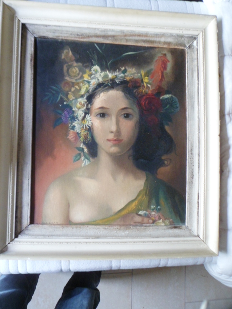 Heinrich Carl Mac-Lean,  olieverf op doek, prachtig mooi meisje / Prijs verlaagd verkocht voor € 200!