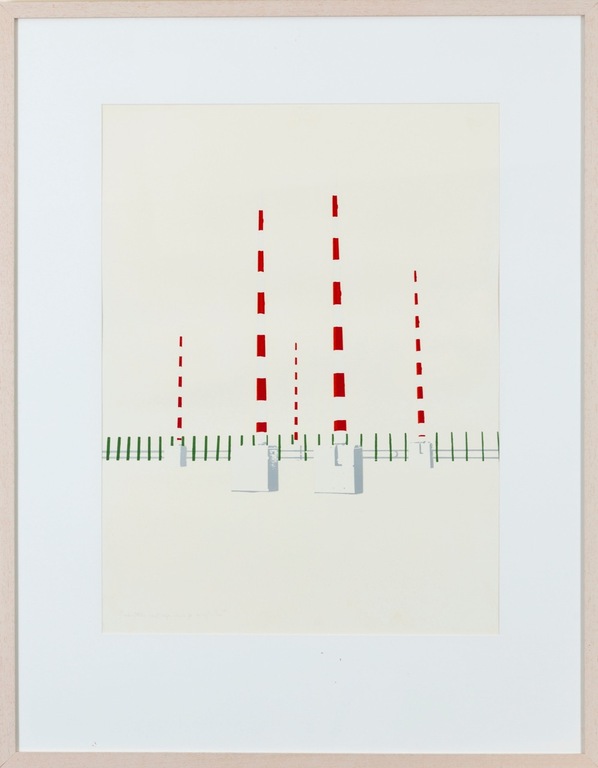 Ineke Calis: Zeefdruk, Brug I - Ingelijst kopen? Bied vanaf 20!