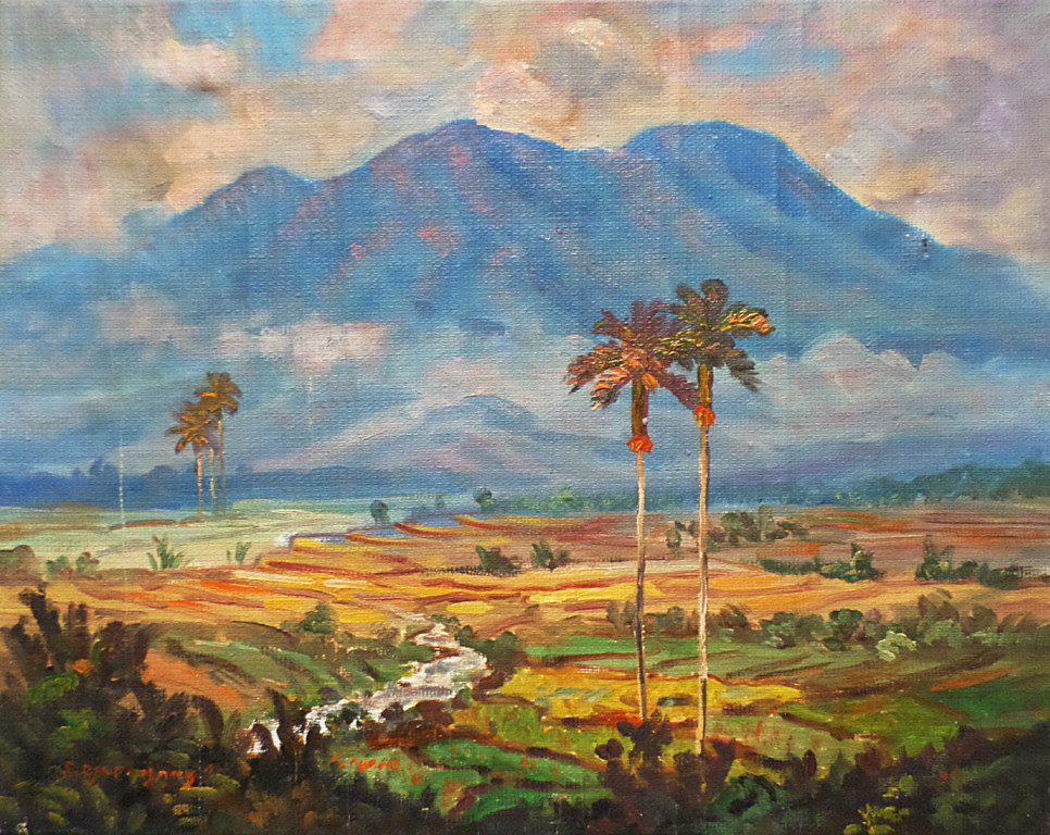 Pelukis Djuprijany - Gunung Salak, olieverf op doek kopen? Bied vanaf 1!