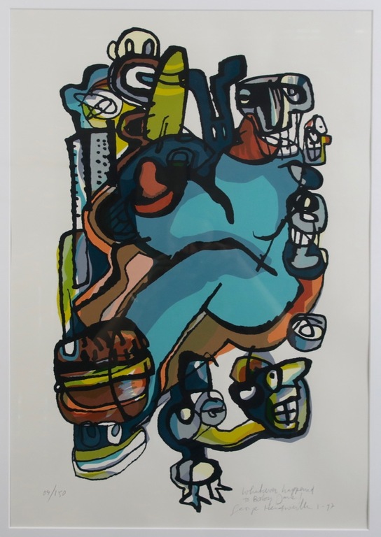 George Heidweiller: Zeefdruk, Whatever happened to.. - Ingelijst kopen? Bied vanaf 40!