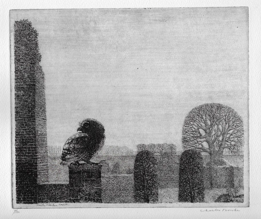 Charles Donker, ets, omkijkende Steenuil uit 1969. kopen? Bied vanaf 150!