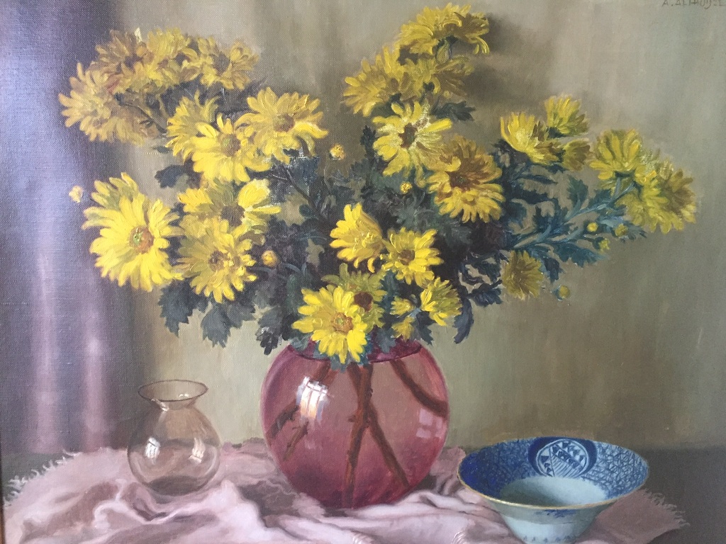 Antoine Althuijzen 1897-1963. Stilleven bloemen in vaas kopen? Bied vanaf 185!