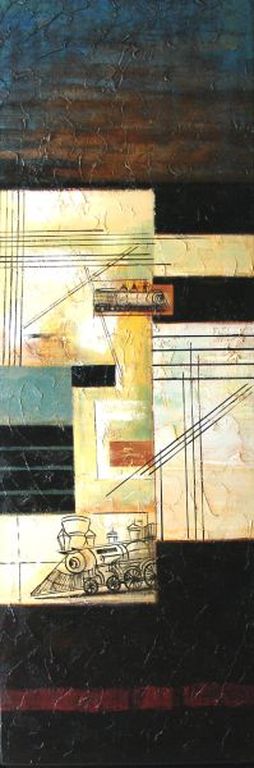 HAN TENG Schilderij Acrylverf op doek ON THE MOVE Handgesigneerd verkocht voor € 225!