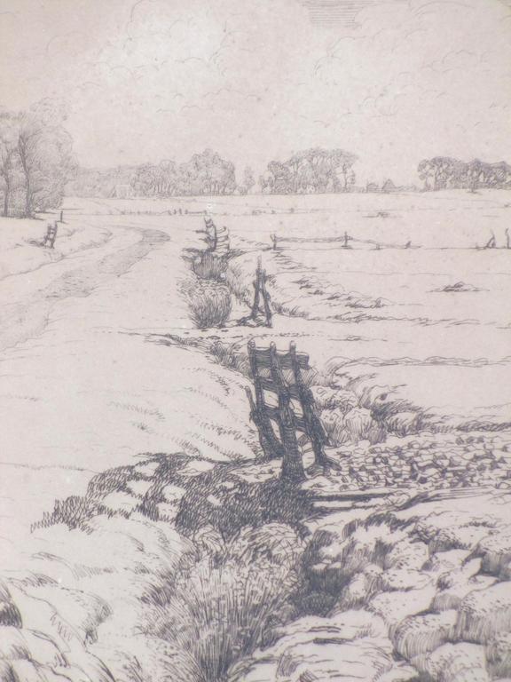 Maurits van der Valk, Polderlandschap in de sneeuw,  Ets kopen? Bied vanaf 50!