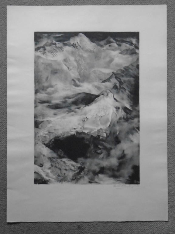 Aart van Dobbenburgh - litho - Berglandschap kopen? Bied vanaf 40!