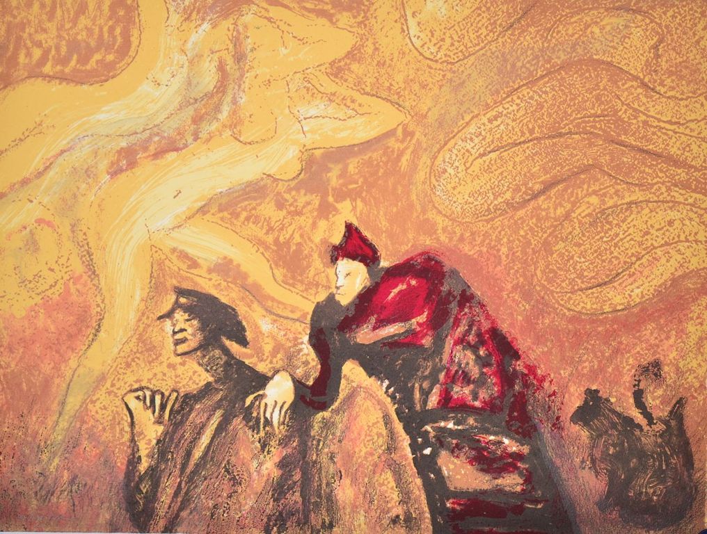 Luis Filcer: Litho. Figuur in het rood. kopen? Bied vanaf 50!