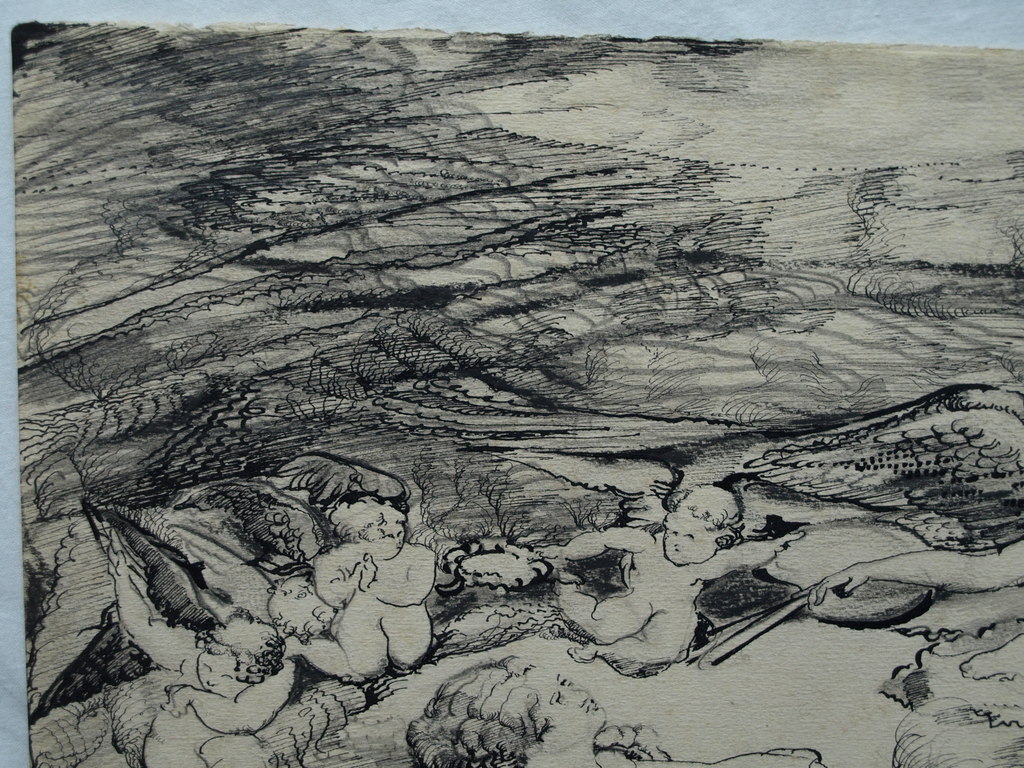 Maja van Panhuys : Inkttekening – Engeltjes – gesigneerd - ca 1925 kopen? Bied vanaf 35!