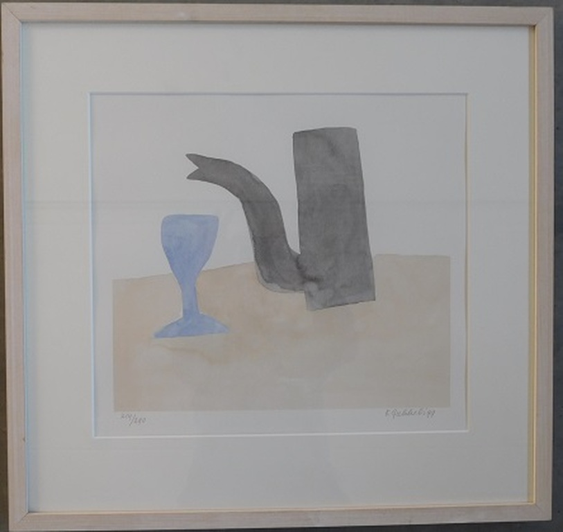 Klaas Gubbels, Litho, Koffiekan en glas, 1999, nr. 214/290 kopen? Bied vanaf 350!