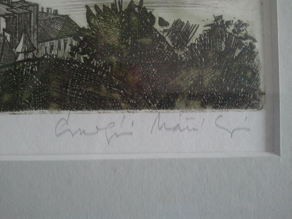 Een ets - gesigneerd kopen? Bied vanaf 1!