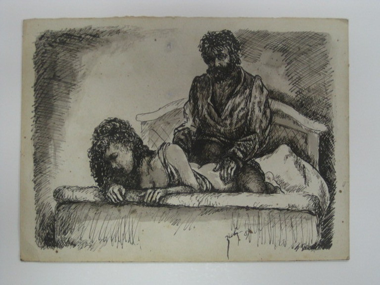 Mihály Zichy 1827-1906 oostind inkttekening  verkocht voor € 403!