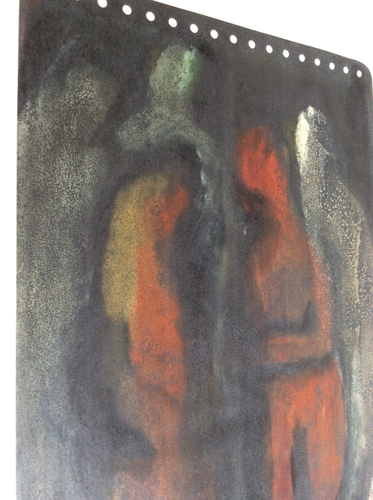 Irene Joffroy - Scene met figuren, olieverf op calqueerpapier kopen? Bied vanaf 1!