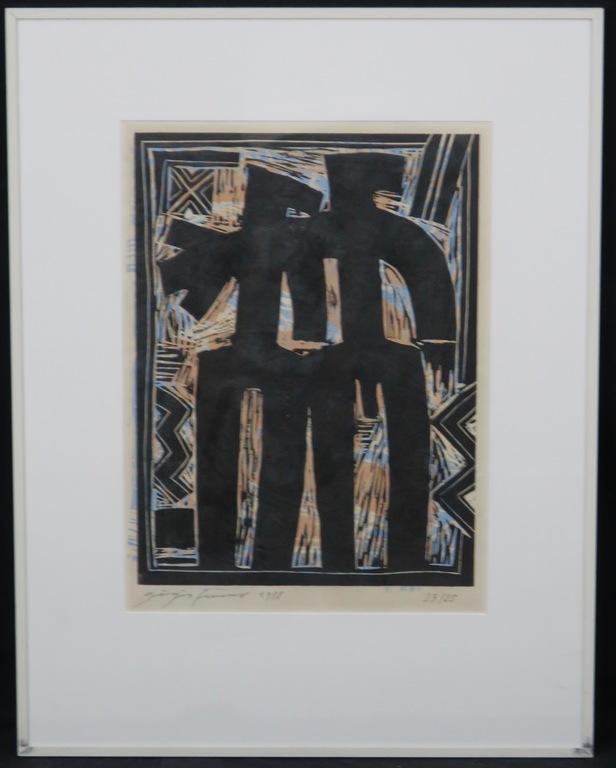 Ferenc Gogos: Lino, Zonder titel -Ingelijst verkocht voor € 102!