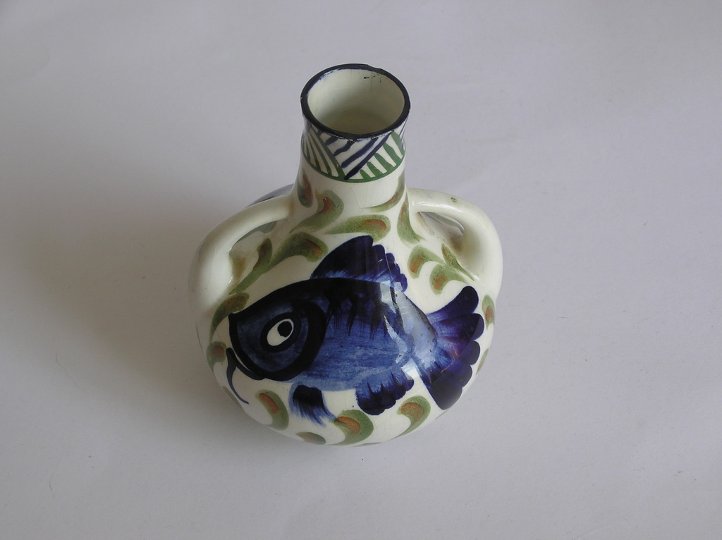 Art nouveau majolica amphoor vaasje kopen? Bied vanaf 5!