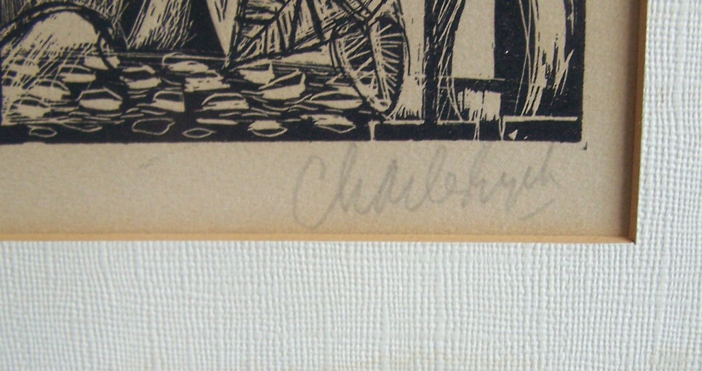 CHARLES  EYCK  -  houtdruk  - 1953 kopen? Bied vanaf 20!