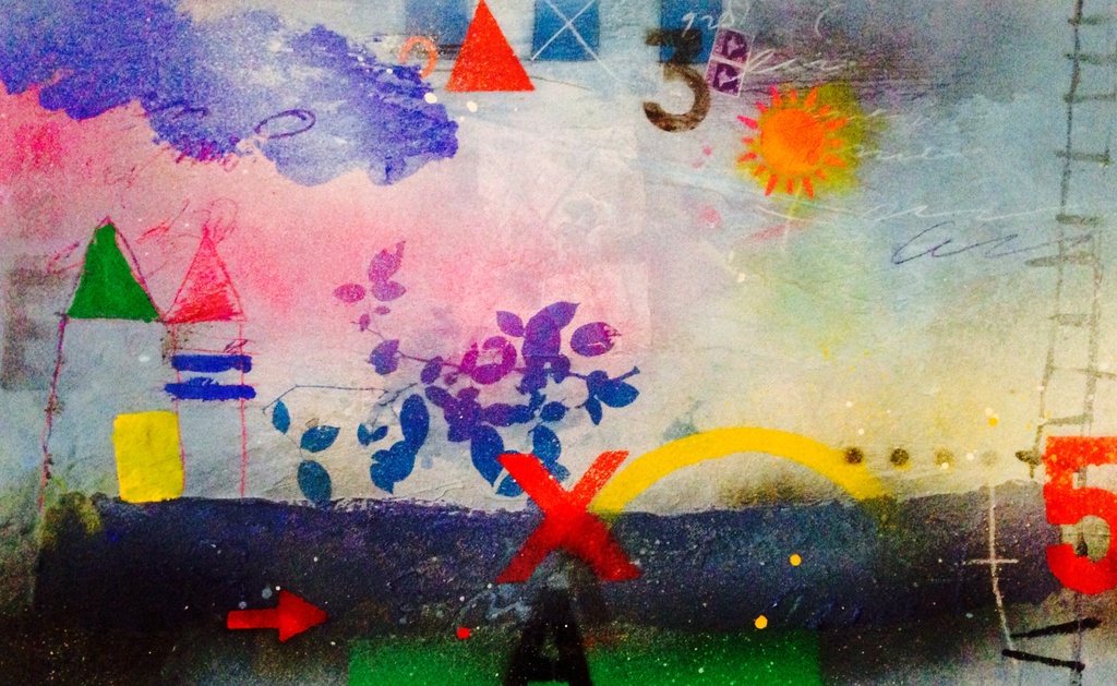 Theo koster, gemengde techniek, happy home. verkocht voor € 65!