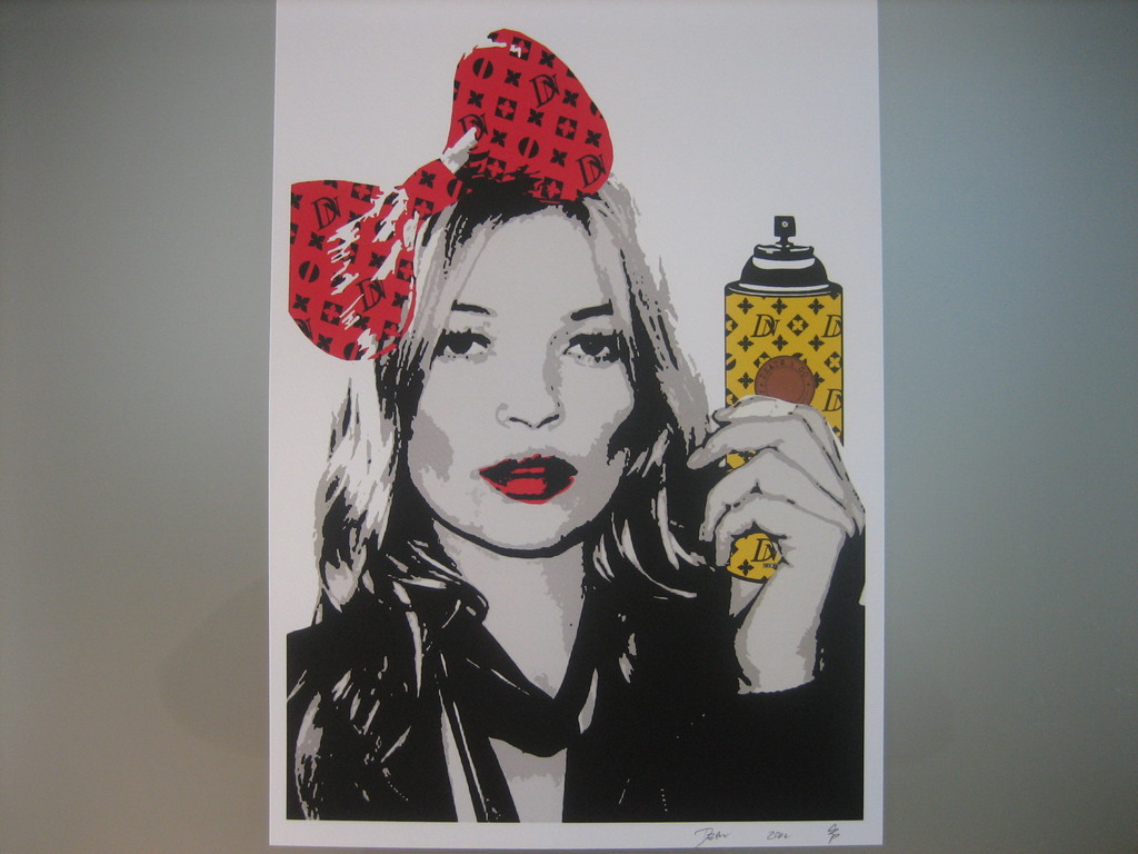 DEATH NYC Limited Edition Art print Graffiti Signed "Kate Moss DN" 2012 kopen? Bied vanaf 1!