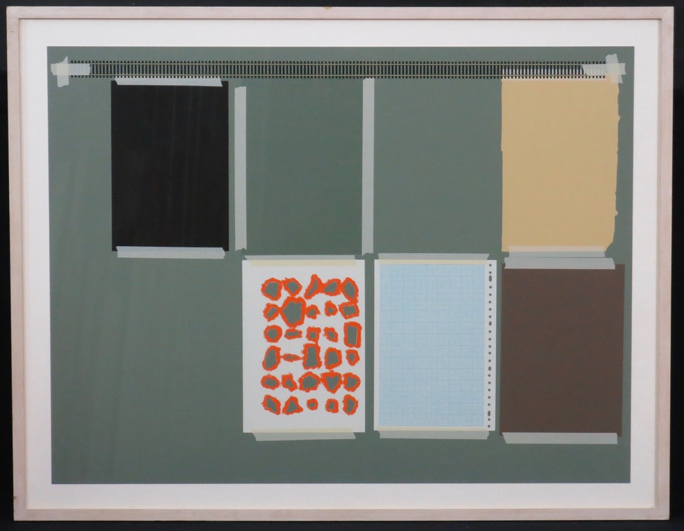 Kees Goudzwaard: Zeefdruk, Rangeerterrein - Ingelijst (Groot) kopen? Bied vanaf 100!