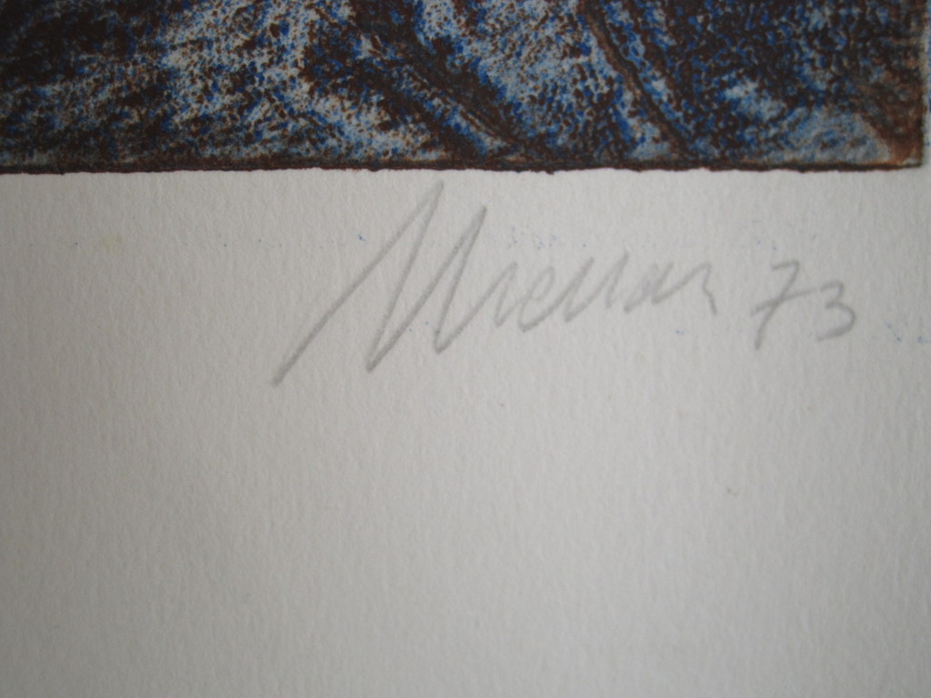 Fraaie gemengde Techniek "Je kwam met de dageraad" gesigneerd Menan 1973 kopen? Bied vanaf 1!