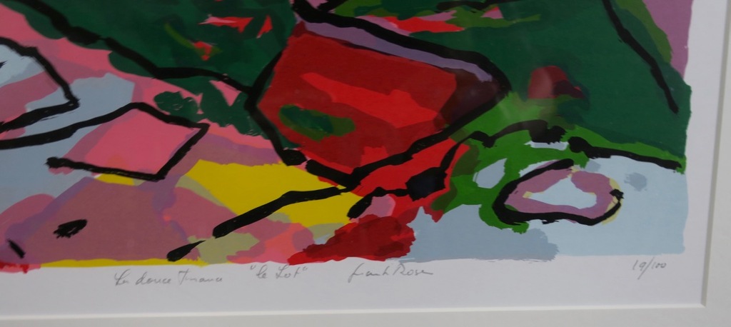 Frank Rosen: Zeefdruk, La douce France Le Lot - Ingelijst kopen? Bied vanaf 35!